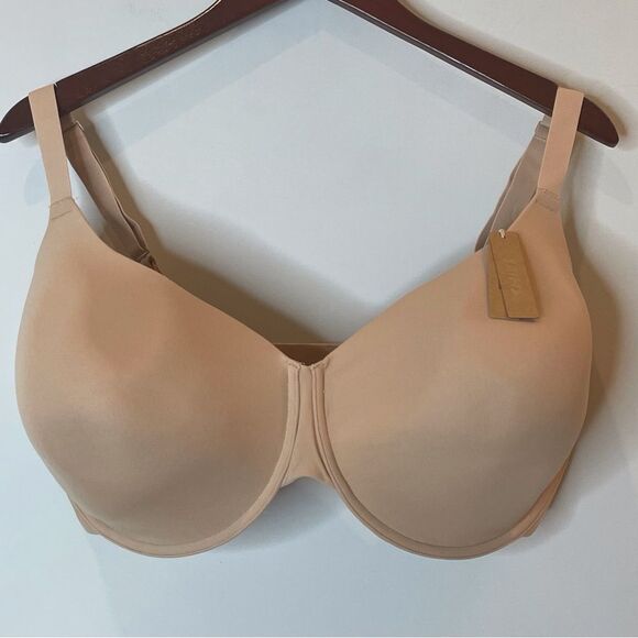 SKIMS Fits Everybody T-Shirt Bra Molded Demi Coverage Clay 40H 40DDDDD NWT - Picture 2 of 8